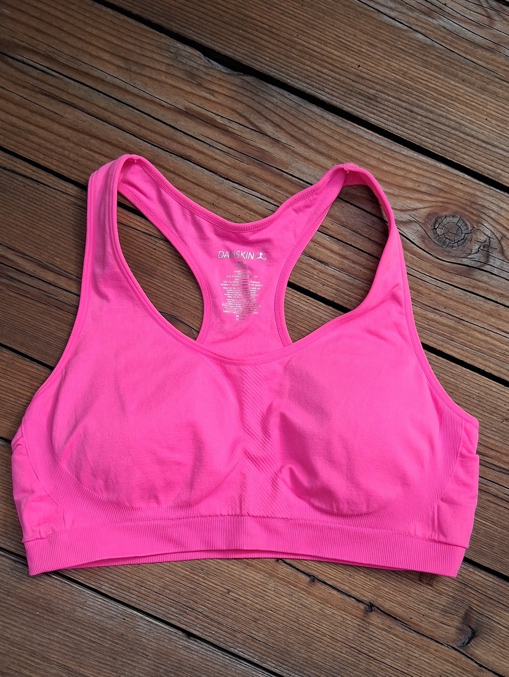 Danskin Neon Pink Seamless Racerback Sports Bra